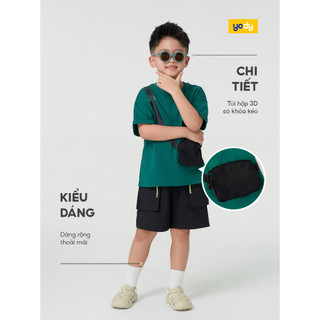 Áo thun bé trai YODY kèm túi hộp có khóa kéo vải mềm mại thấm hút tốt BKTS25S120