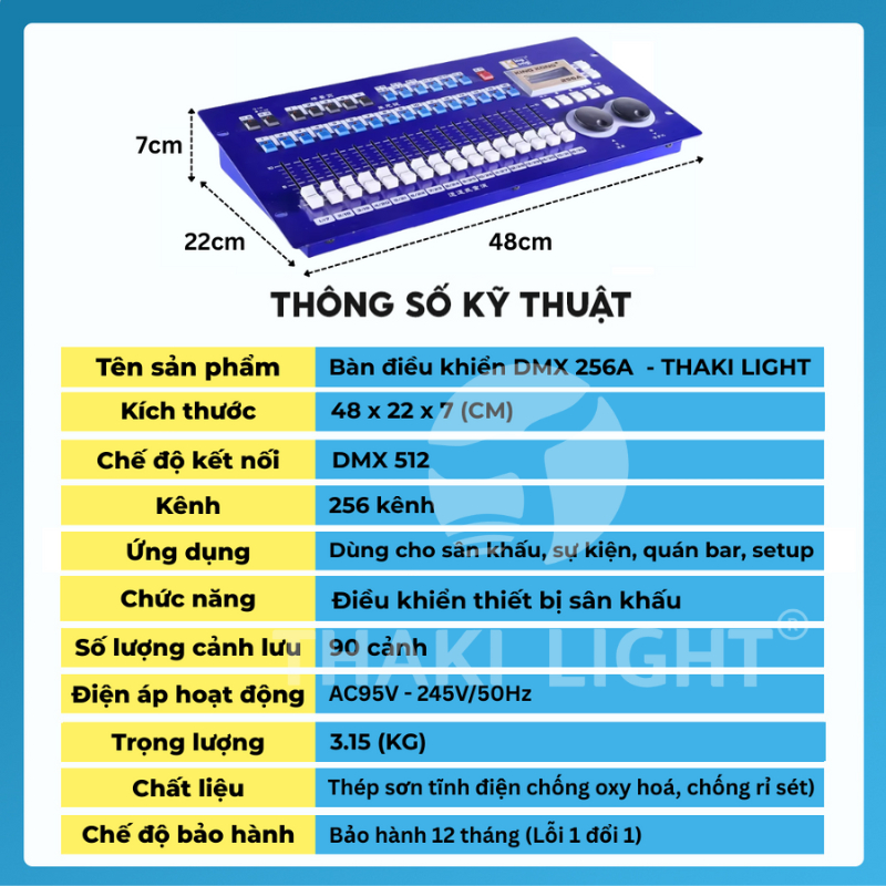 Đánh Giá Bàn Điều Khiển Ánh Sáng DMX 256A THAKI LIGHT: Giải Pháp Kiểm Soát Ánh Sáng Chuyên Nghiệp