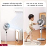 Quạt đối lưu tuần hoàn không khí FUJIHOME CF201 Nhập Khẩu, quạt mát cây đứng 8 chế độ gió điều khiển từ xa, đảo 4 chiều — ảnh 7