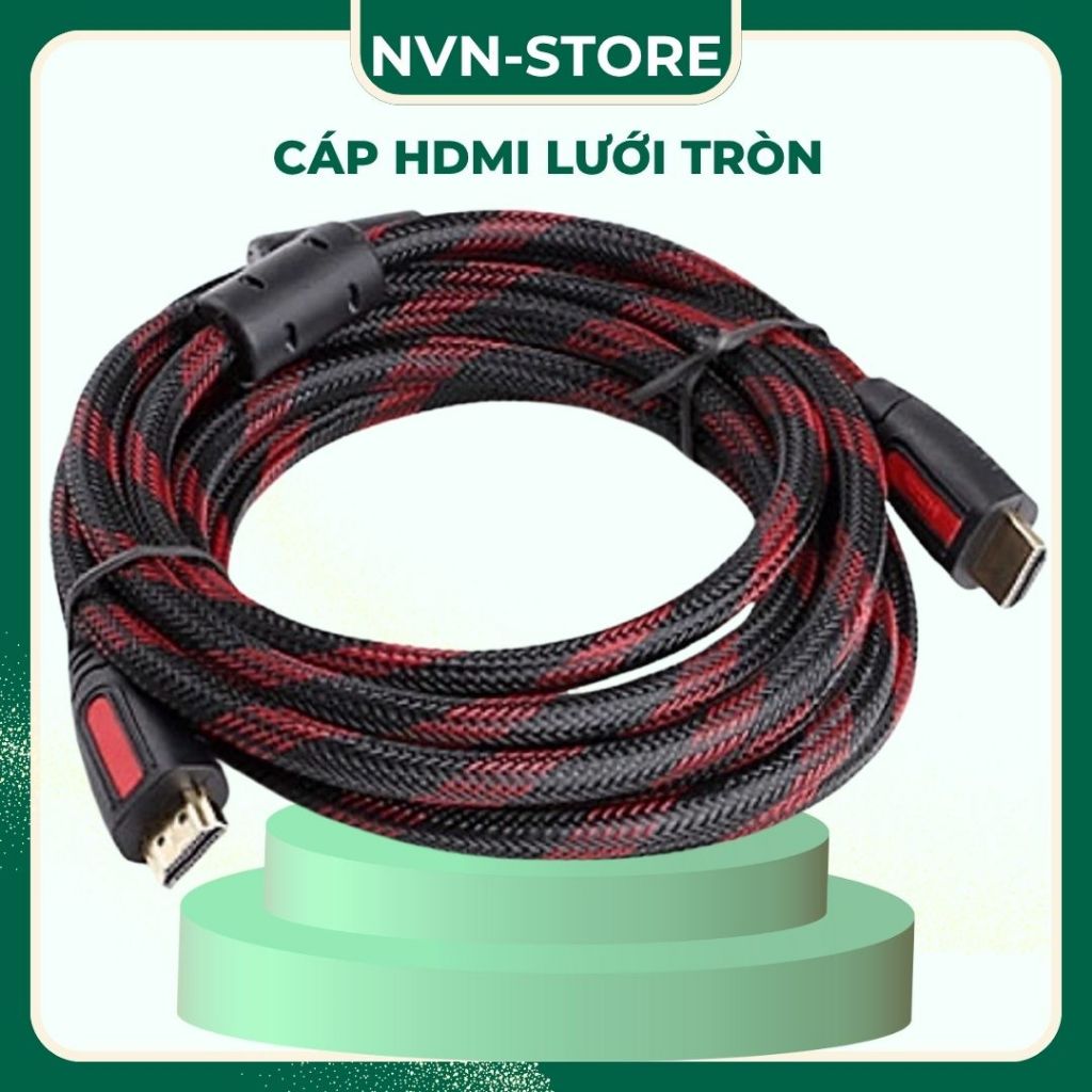 Dây lưới HDMI tròn dài 1.5m 3m 5m 10m 15m 20m