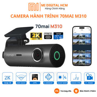 Camera hành trình 70Mai M310 Quốc tế chính hãng - Độ phân giải 2K sắc nét, giám sát đỗ xe 24H, điều khiển bằng giọng nói