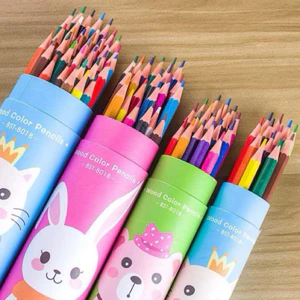 Bút chì màu 12 màu/18 màu/24 màu/36 màu cây dài - tặng kèm chuốt