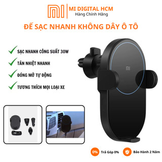 Đế Sạc Nhanh Ô Tô 30w WCJ02ZM, Kiêm Giá Đỡ, Kẹp Điện Thoại, Cảm Biến Tự Động, Chính Hãng