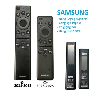 Điều khiển tivi Samsung giọng nói năng lượng mặt trời, remote tv samsung blutooth thông minh