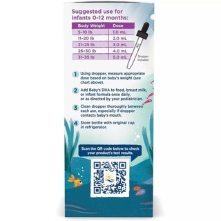 Siro Baby DHA Nordic Naturals lọ 60ml - giúp phát triển não bộ cho bé sơ sinh từ 0-12 tháng tuổi