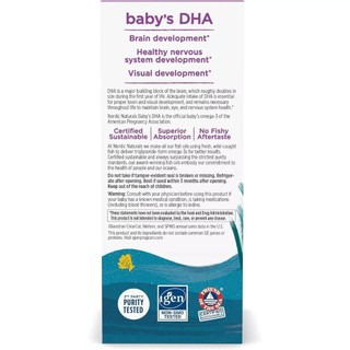 Siro Baby DHA Nordic Naturals lọ 60ml - giúp phát triển não bộ cho bé sơ sinh từ 0-12 tháng tuổi