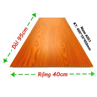 Tấm nhựa ốp tường Nano giả gỗ ( Dài 95cm rông 40cm) có nhận thi công lam sóng