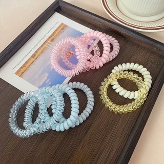 Set 4 Dây cột tóc lò xo dạng túi Moral Dây buộc tóc nữ Thun cột tóc cao su xoắn ốc Hàn Quốc PJ007