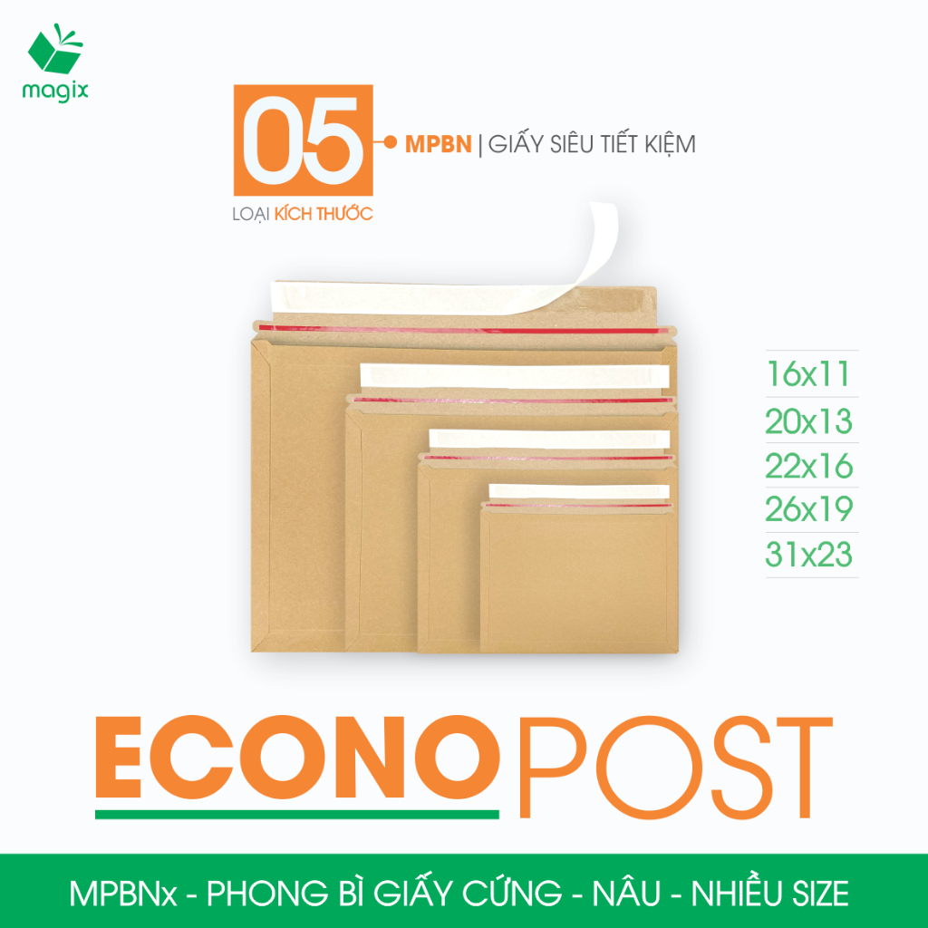 MPBN - Combo 100 phong bì giấy cứng đóng hàng - Nhiều size | Magix ...