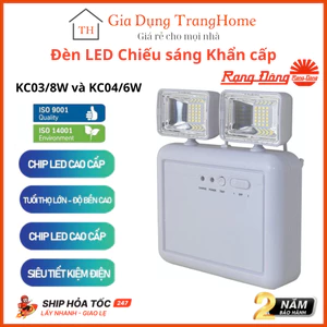 Đèn Khẩn Cấp Rạng Đông LED KC03 8W / KC04 6W Chính Hãng Đèn Exit Báo Mất Điện, Tiết Kiệm Điện