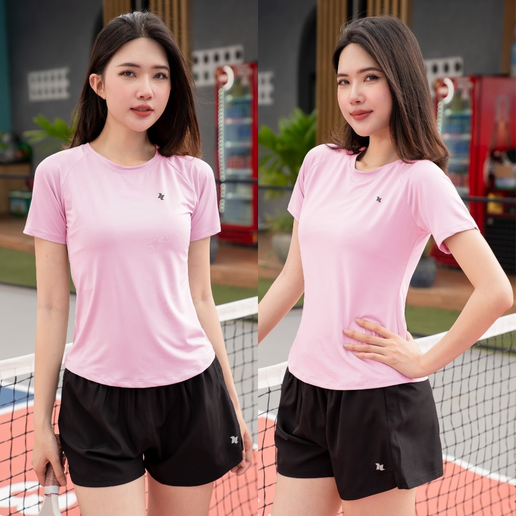 Áo thun thể thao nữ cổ tròn Reeta tập gym, yoga, chạy bộ,chất liệu thoáng khí năng động trẻ trung-A087 | BigBuy360 - bigbuy360.vn