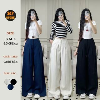 Quần Tây Ống Suông Ly To Chất GOLD Hàn Cao Cấp 247store Dài Phủ Chân 453