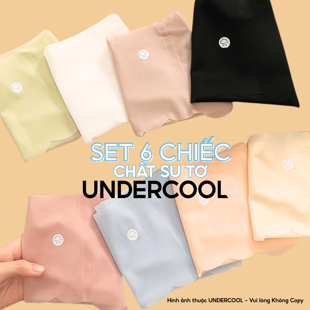 Set 6 Quần Lót Nữ Su Tơ làm mát UNDERCOOL tàng hình, Su Thạch Sóng Băng Lụa Siêu Tàng Hình Kháng Khuẩn QL59