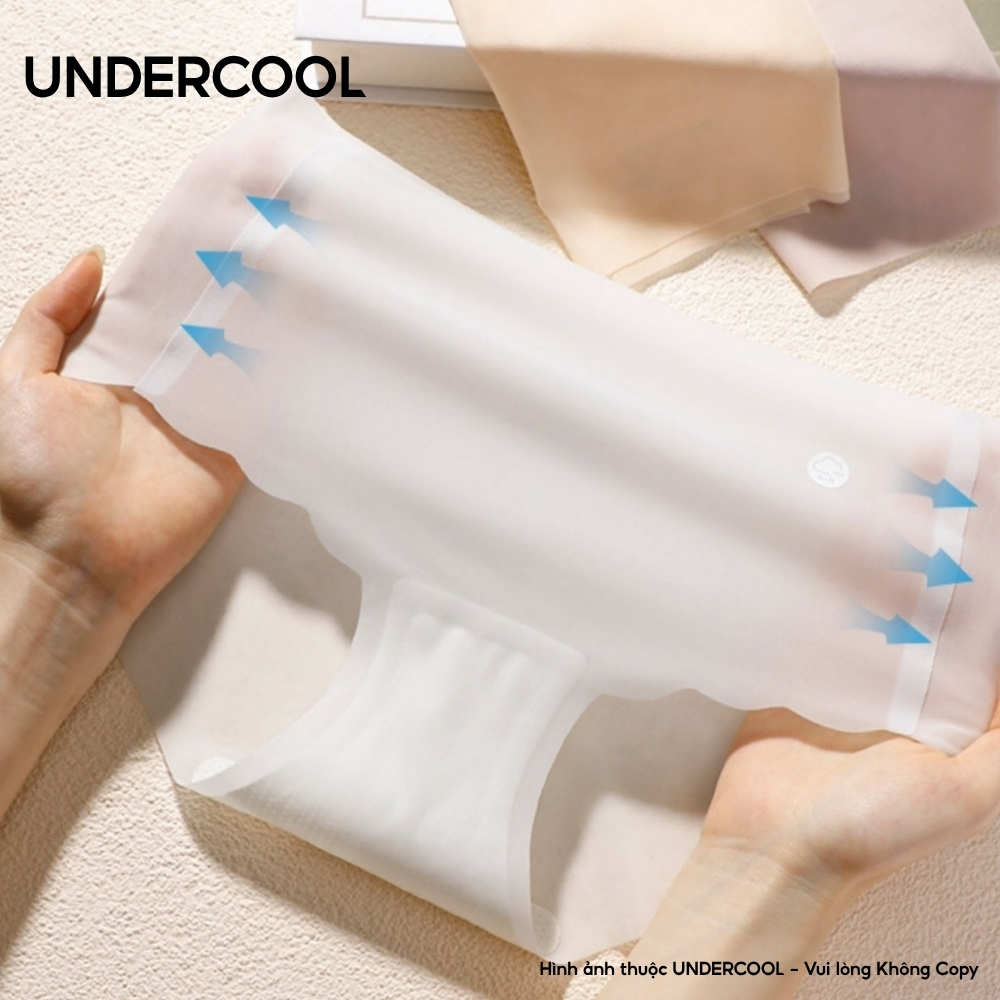 Set 6 Quần Lót Nữ Su Tơ làm mát UNDERCOOL tàng hình, Su Thạch Sóng Băng Lụa Siêu Tàng Hình Kháng Khuẩn QL59