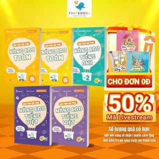 Sách - Tham khảo Lớp 2 - Combo Bài Tập Bổ Trợ Nâng Cao Tiếng Việt - Toán - Tiếng Anh Lớp 2 (Tập 1+Tập 2) - TKBooks