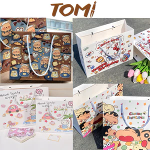 Túi Giấy Đựng Quà Quai Xách Hoạ Tiết Dễ Thương TOMI 331