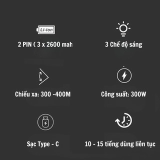 Bảo hành 12 tháng - Đèn Pin Đội Đầu Siêu Sáng Thái Lan 8822, Pin Trâu 10 - 15 tiếng, chiếu xa 400M, đi rừng, đi soi đêm
