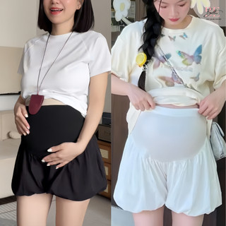 Quần Short Bí Bầu Belles Dáng Bí Phồng Chất Gió Mềm Mát 2 Lớp Có Túi Đáp Bụng Cạp Chun Co Giãn Thoải Mái QB01