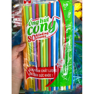 Ống hút cong Tân Tường Khang - túi 80 cái
