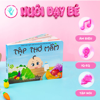 Tập Thơ Mầm Cho Bé Nói Theo Phương Pháp Âm Điệu, Cho Bé Tập Đọc, Tập Nói - Phát Triển IQ, EQ