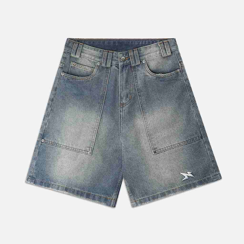 Quần NEEDS OF WISDOM Wide Fit Denim Shorts - Washed Blue - Local Brand ...