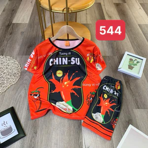 Đồ bộ thun lạnh in hình 3D mẫu chinsu