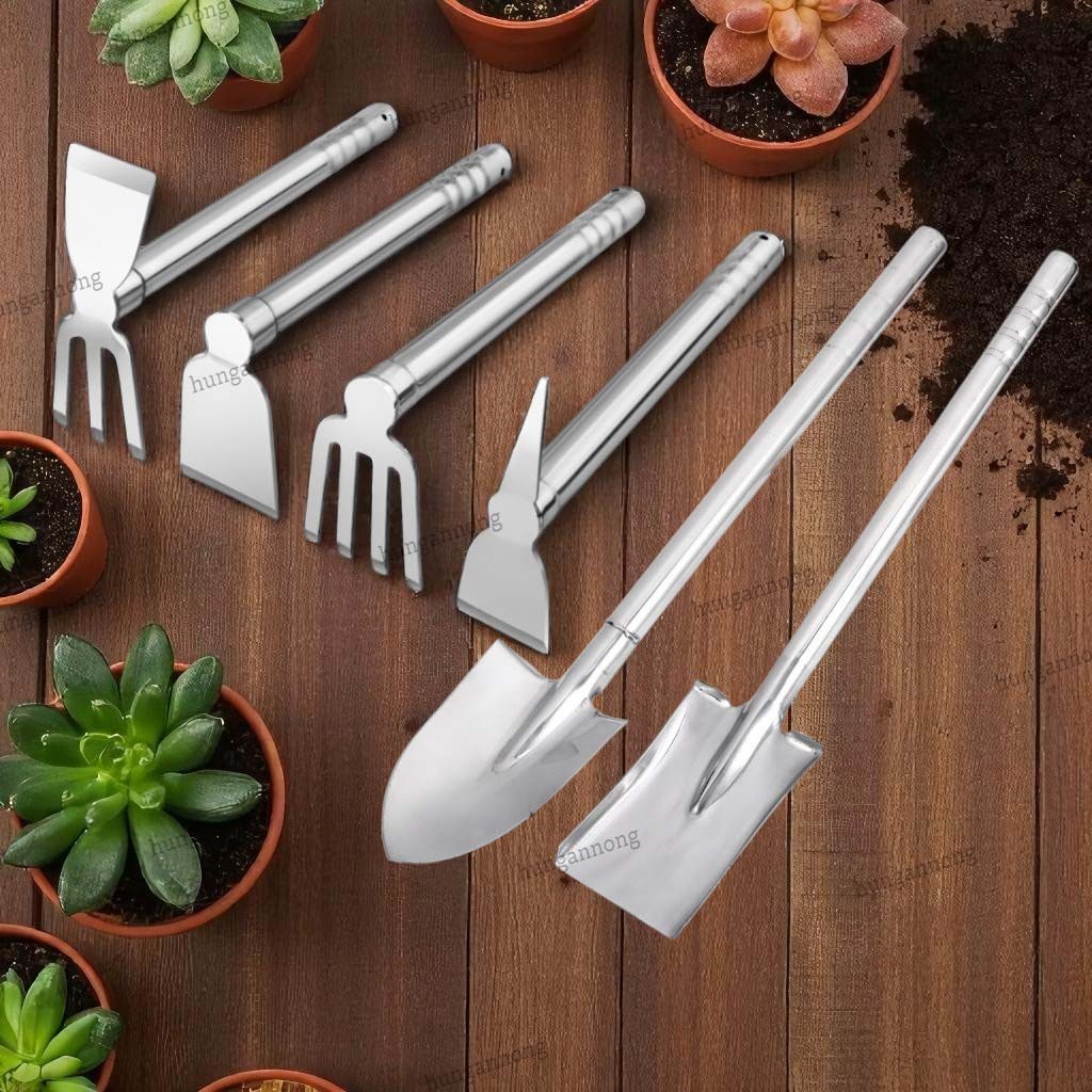 Xẻng cuốc cào dụng cụ làm vườn toàn bộ inox bao bền chắc độ dầy gần 4ly ...