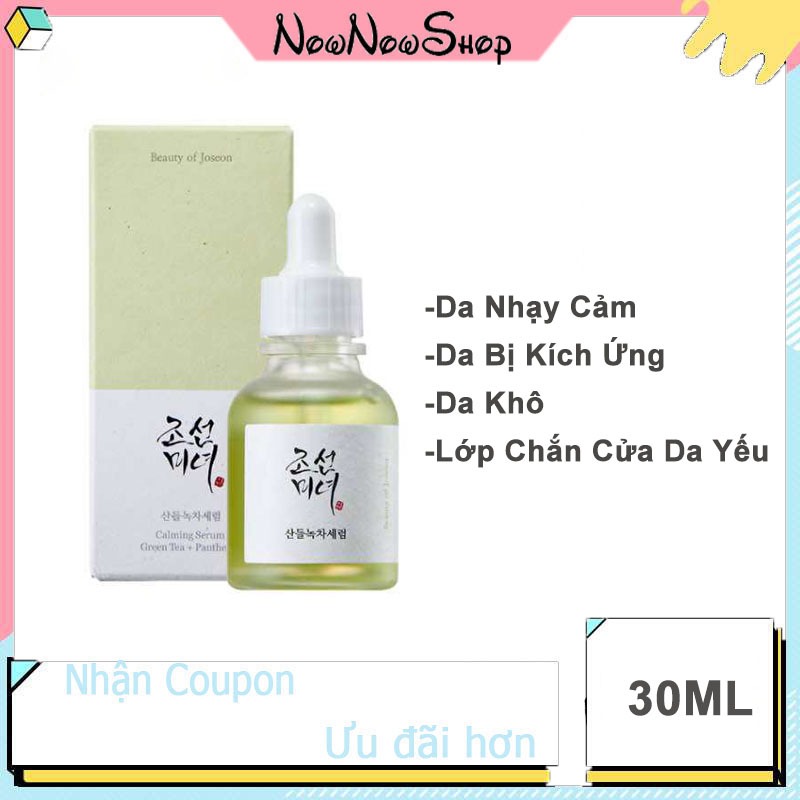 Tinh Chất Chiết Xuất Trà Xanh Beauty Of Joseon Calming Serum Green Tea + Panthenol 30ml