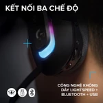 Tai nghe Gaming không dây Logitech G522 LIGHTSPEED - LIGHTSYNC RGB, Kết nối 3 chế độ — ảnh 6