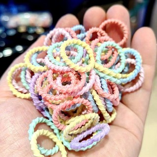 Dây thun buộc tóc mini màu đen – dây chun buộc tóc nhỏ gọn không đau tóc, túi zip tiện lợi