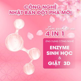 Viên Giặt Quần Áo ETU 4In1 Hương Sakura Hoa Anh Đào - Thơm Sạch Dịu Cho Trẻ Em/Da Nhạy Cảm, Mềm Vải