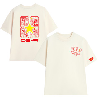 [HỎA TỐC] Áo Thun Unisex Oversize Lễ 02-9 A80, Áo Phông Nam Nữ Form Rộng Tay Lỡ ChấtThun Cotton Mềm Mịn Menswear Cổ Tròn
