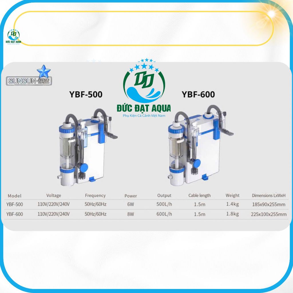 Lọc Treo SunSun YBF-500 YBG-300 YBG400 YBG500 YBG600 - thế hệ mới thiết kế sang trọng có tách phân cao cấp