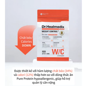 Thức ăn hạt cho chó giúp hỗ trợ quản lí cân nặng Dr.Healmedix Weight Control Plus túi 1.5kg