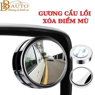 Gương cầu lồi size 5 cm gắn kính chiếu hậu ô tô chất liệu thủy tinh tráng bạc phản chiếu sắc nét