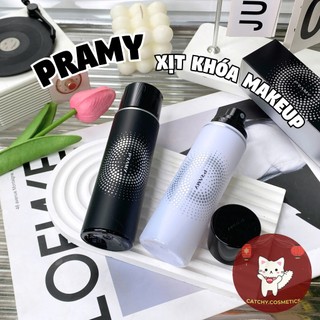 [PRAMY] Xịt Khóa Nền Makeup Pramy Vỏ Đen Trắng, Moisturizing Setting Spray, 100ml