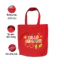 Túi vải canvas màu đỏ Hello SUMMER CÓ KHÓA KÉO - TÚI TOTE DU LỊCH đeo vai phong cách thời trang đựng đồ tuid012