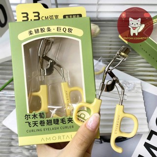 [AMORTALS] Kẹp Mi Amortals Góc Rộng Vỏ Xanh, Kẹp Mi Cong Tự Nhiên, Kèm Silicon Thay Thế