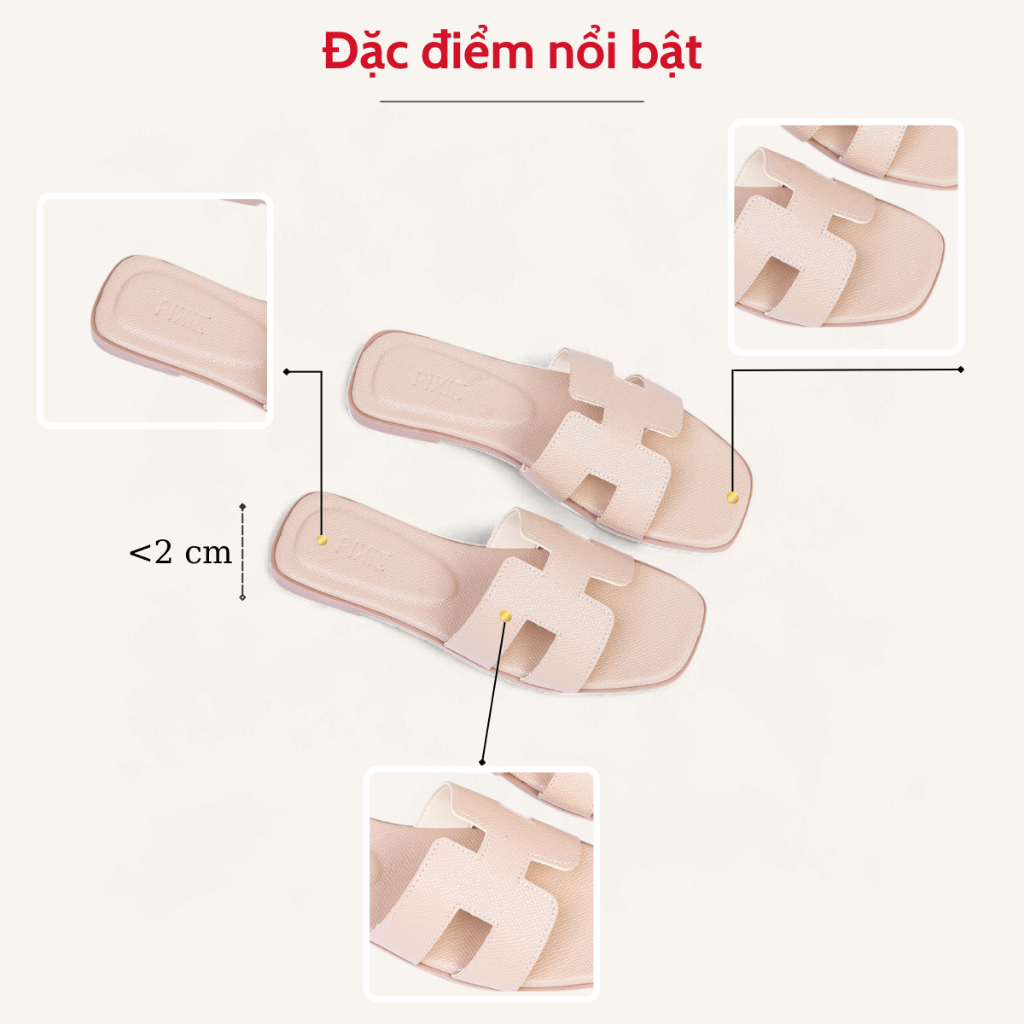 [Form Nhỏ] Dép Bệt Nữ Quai Chữ H Pixie X956