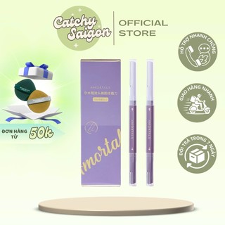 [AMORTALS] Set 2 Cạo Lông Mày Amortals 2 Đầu Vỏ Tím, Cạo Tỉa Lông Mày Tiện Lợi, Không Gỉ