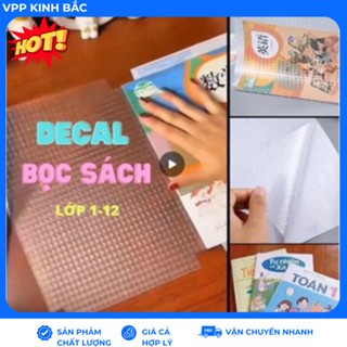 Combo Bọc sách Decal #2 Tự Dính, dễ thao tác, đủ size cho cả sách giáo khoa và vở viết Tặng Kèm nhãn