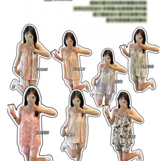 Bộ ngủ đũi 2 dây hoạ tiết