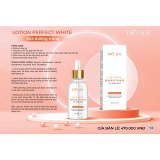 [Dr.Lady Chính Hãng] Sữa Dưỡng Trắng Sáng Da Lotion Căng Bóng Mịn Màng, Cấp Ẩm, Hỗ Trợ Làm Mờ Khuyết Điểm