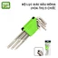 Bộ lục giác vặn ốc Zentor loại ngắn, dài đầu bi, đầu bông hoa thị bộ 9 món chất thép CR-V siêu bền chịu lực tốt