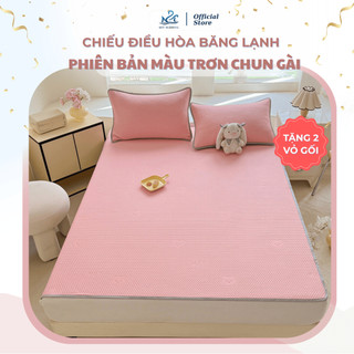 Chiếu điều hòa băng lạnh M2T BEDDING màu săc trơn đủ kích thước - Mềm mịn mát - Tặng kèm 2 vỏ gối