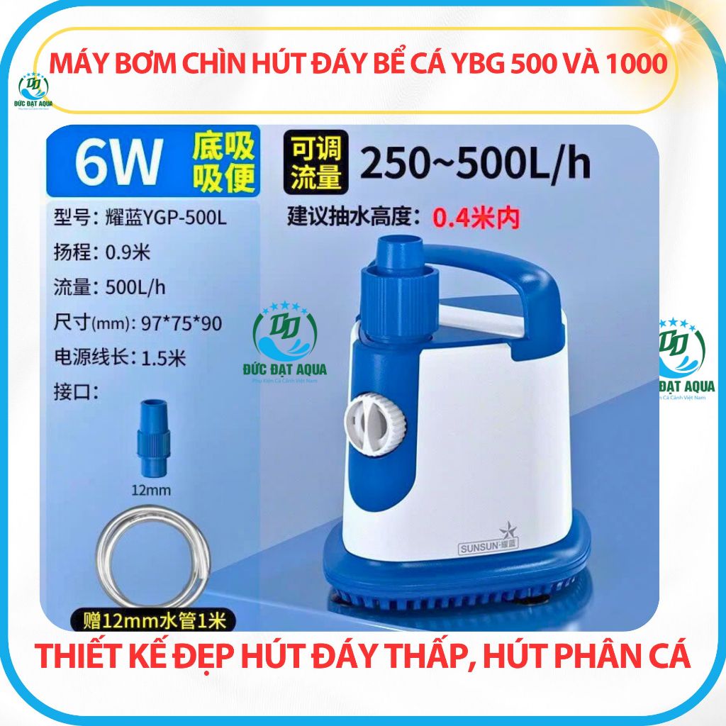 máy bơm chìn bể cá SUNSUN YGP500L -1000L-1500L-2500L-3000L-3500L thiết kế đẹp hút đáy thấp 6