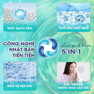 Viên Giặt Quần Áo ETU 5In1 Hương Biển The North IsLand Cao Cấp - 30 Viên, Sạch Thơm, Giữ Màu