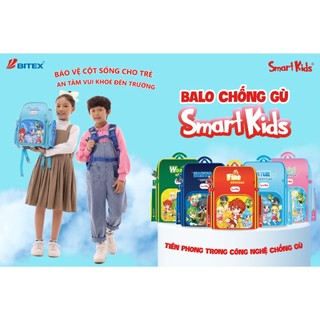 [5 mẫu] Balo Smartkids chống gù cho học sinh cấp 1 Super Team
