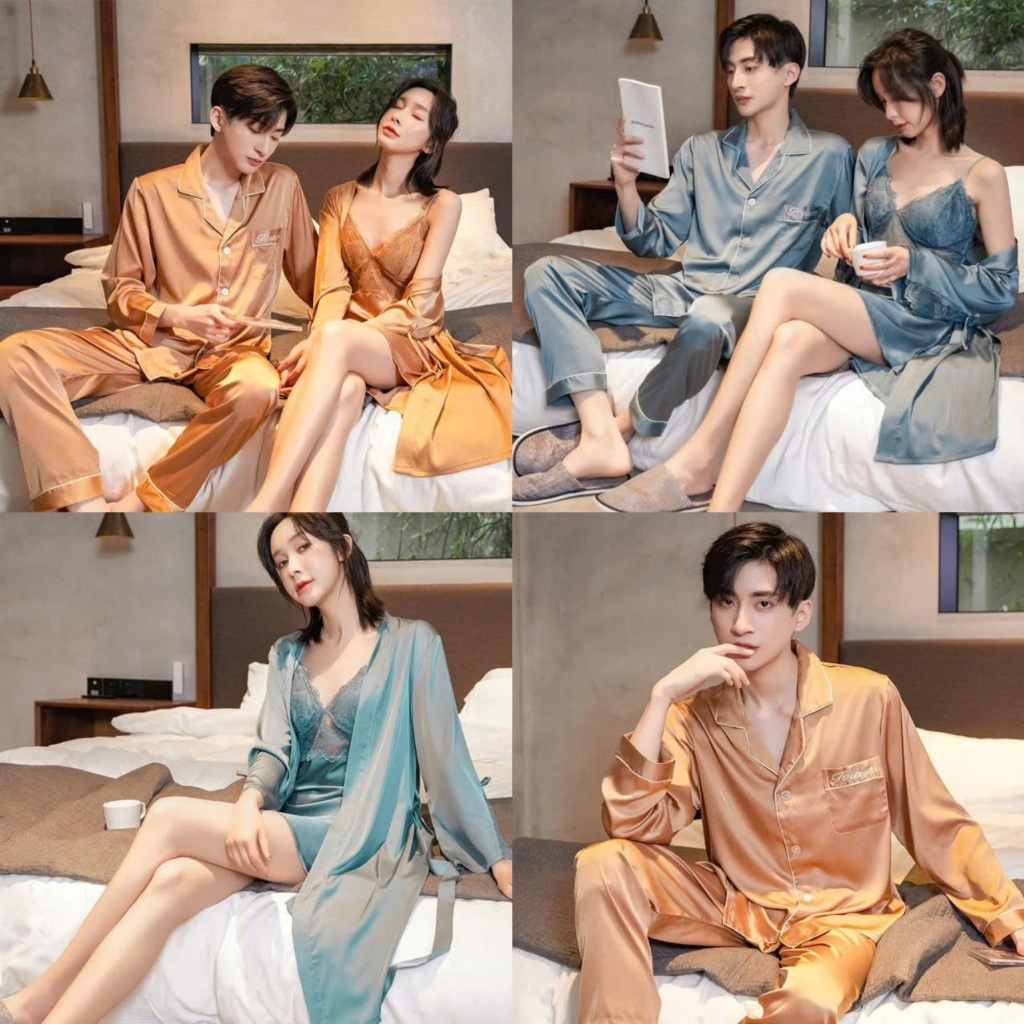 Đồ ngủ đôi mặc nhà, quà cưới dành tặng cho bạn thân và gia đình