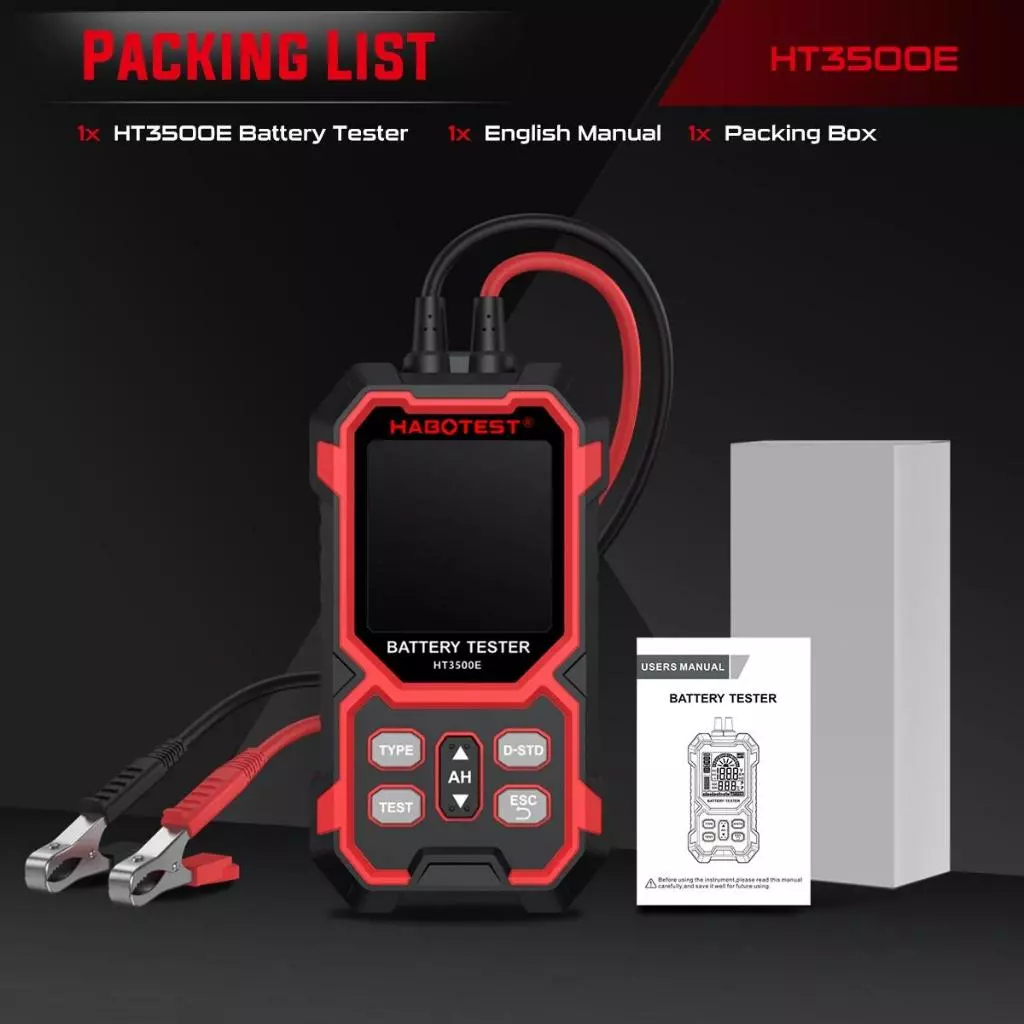 Habotest HT3500E Máy kiểm tra ắc quy ô tô , xe máy 8V-30V BM550 kiểm tra pin CCA , đo điện trở, phân tích